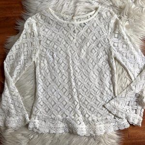 Lace Bell-Sleeve Top